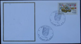 S097 Cachet Temporaire Saint Lo 50 Manche Libération 6 Juillet 1994 - Gedenkstempels