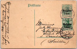 THEMES - TIMBRE - Carte Allemande Occupation De La Belgique  - Timbres (représentations)