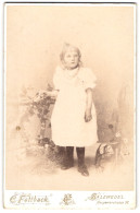 Fotografie C. Fettback, Salzwedel, Neuperverstr. 28, Kleines Mädchen Im Weissen Kleid  - Anonymous Persons