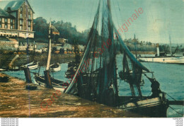 50.  CARTERET . Le Port à Marée Haute .  Hôtel De La Mer . - Carteret