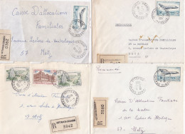 36993# LOT 29 LETTRES FRANCHISE PARTIELLE RECOMMANDE Obl HETTANGE GRANDE MOSELLE 1967 1968 Pour METZ 57 - Covers & Documents