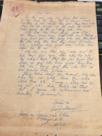 South Vietnam Letter-sent Mr Ngo Dinh Nhu -year-12/3/1953 No-103- 1 Pcs Paper Very Rare - Historische Dokumente