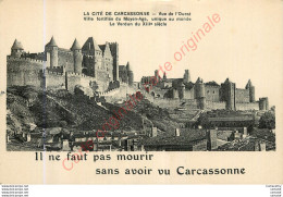 11.  CARCASSONNE .  LA CITE .  Vue De L'Ouest .  - Carcassonne