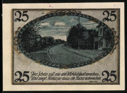 Notgeld Schnelsen, 25 Pfennig, Mann Mit Einem Kalb, Strassenpartie  - [11] Local Banknote Issues