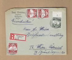 Los Vom 05.05  Einsxhreiben-Briefumschlag Aus Weingarten Nach Wien 1936 - Lettres & Documents