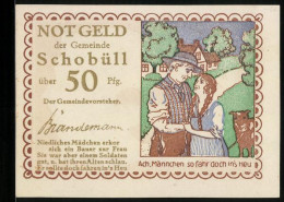 Notgeld Schobüll, 50 Pfennig, Ein Bauernpaar Mit Seiner Kuh  - [11] Local Banknote Issues