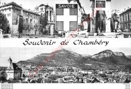 73.  Souvenir De CHAMBERY .  CP Multivues . - Chambery