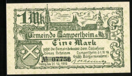 Notgeld Lampertheim A. Rh. 1918, 1 Mark, Kloster- Und Pfarrkirche  - Lokale Ausgaben