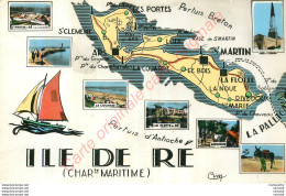 17.  ILE DE RE . Carte Géographique . - Ile De Ré