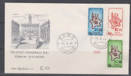 Italie FDC 1964 909-11 Communes D’Europe Monuments - FDC