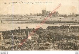 76.  DIEPPE .  Les Rochers . La Plage Et Le Casino à Marée Basse . - Dieppe