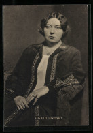 AK Portrait Der Dichterin Sigrid Undset  - Ecrivains