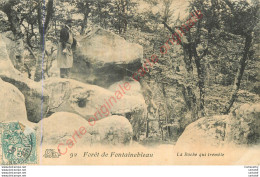 77.  Forêt De FONTAINEBLEAU . La Roche Qui Tremble . - Fontainebleau