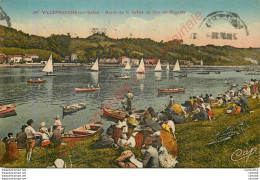 69.  VILLEFRANCHE SUR SAONE .  Bords De La Saône Un Jour De Régates .  CPA Animée Colorisée . - Villefranche-sur-Saone