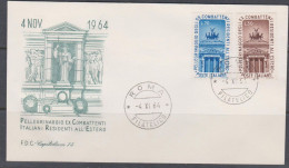 Italie FDC 1964 912-13 Pèlerinage Anciens Combattants Italiens De L’étranger à Rome Monument à Victor-Emmanuel III - FDC