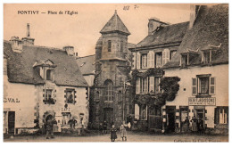 56 PONTIVY - Vue De La Place De L'eglise. - Pontivy