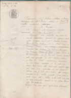 VP 4 FEUILLES - 1884 - VENTE - BOURG - BAGE LE CHATEL - VICOMTE DE BALORE A CRONAT - ST DENIS - COMTE CHARLES DE COSSART - Manoscritti