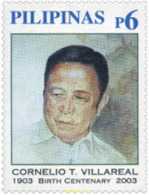 136733 MNH FILIPINAS 2003 CENTENARIO DEL NACIMIENTO DE CORNELIO T. VILLAREAL - Filipinas