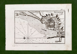 ST-IT LIVORNO -Livourne ROUX 1795~ CARTA NAUTICA Con Profondità Del Mare Incisione Su Rame - Estampes & Gravures