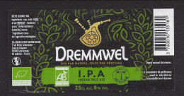 Etiquette De Bière IPA  -  Dremmwel  -  Brasserie De Bretagne à Coucarneau  (29) - Beer