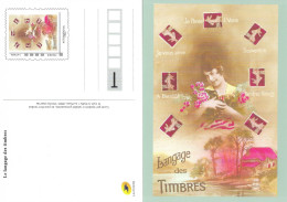 FRANCE CARTE POSTALE International LE LANGAGE DES TIMBRES** - Cartoline-lettere