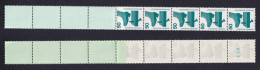 Bund 700 C RE 5+4 Helltürkis Blaue Nr. Unfallverhütung 50 Pf Postfrisch - Rollenmarken