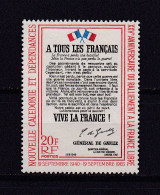 NOUVELLE-CALEDONIE 1965 TIMBRE N°326 NEUF AVEC CHARNIERE APPEL DU 18 JUIN - Ungebraucht