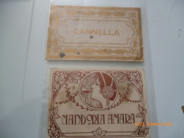 Coppia Etichette Alimentari Inizi 1900 "CANNELLA - MANDORLA AMARA" - Publicités