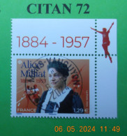 FRANCE 2024    ALICE  MILLIAT   ( 1884 - 1957 )    NEUF  OBLITERE  COIN DE FEUILLE - Used Stamps
