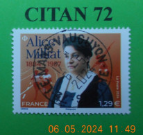 FRANCE 2024    ALICE  MILLIAT   ( 1884 - 1957 )    NEUF  OBLITERE - Used Stamps