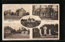 AK Hermannsburg, Volkshochschule, Billingstrasse, Kriegerdenkmal, Christianschule  - Other & Unclassified