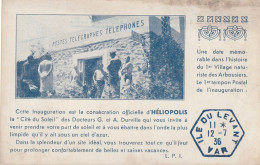 83 CPA ILE DU LEVANT 1 ER VILLAGE NATURISTE DES ARBOUSIERS TAMPON POSTAL INAUGURATION HELIOPOLIS 1936 - Autres & Non Classés