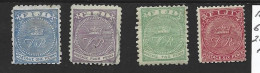 Fiji 1878 - 1890 2d Green & 6d Rose VR & Crown FM - Fidschi-Inseln (...-1970)