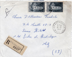 37000# LETTRE FRANCHISE PARTIELLE RECOMMANDE Obl KALHAUSEN MOSELLE 1968 Pour METZ 57 - Cartas & Documentos
