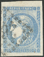 No 45Cb, Outremer, Bdf, Très Jolie Pièce. - TB. - R - 1870 Emisión De Bordeaux
