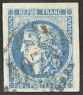 No 46Ae, Outremer Vif, Très Jolie Pièce. - TB. - R - 1870 Emisión De Bordeaux