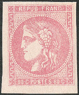 * No 49a, Rose Clair, Petit Bdf, Très Frais. - TB - 1870 Ausgabe Bordeaux