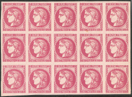 **  Bloc Report De 15 Ex. No 49, Bloc De Quinze (8 Ex *), Superbe. - R - 1870 Bordeaux Printing