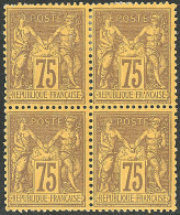 * No 99a, Bloc De Quatre (un Ex **), Très Frais. - TB - 1876-1878 Sage (Tipo I)