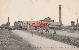 60 NERY. La Sucrerie Avec Ouvriers Et Garde-Chasse à Vélo 1917 (carte Devenue Assez Rare)... - Sonstige & Ohne Zuordnung