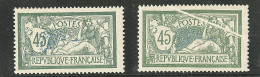 * Merson. Variétés. Nos 143c, 143n. - TB (N°et Cote SM) - Andere & Zonder Classificatie