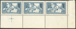 **  Caisse D'amortissement. Le Travail. Les Trois Types Se Tenant. Nos 252 + 252a + 252b En Bande De Trois Cdf Avec Croi - Other & Unclassified