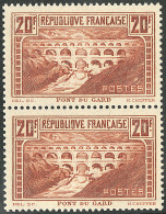 **  Pont Du Gard. Types IIA Et IIB Se Tenant. No 262f, Paire Verticale. - TB - Altri & Non Classificati