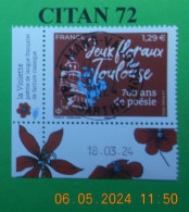 FRANCE 2024    JEUX  FLORAUX  DE  TOULOUSE 700  ANS  DE  POESIE   NEUF  OBLITERE  DATE - Used Stamps