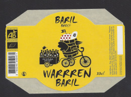 Etiquette De Bière  -  Warren Baril  -  Brasserie Du Baril à Brest (29) - Beer