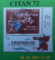 FRANCE 2024    JEUX  FLORAUX  DE  TOULOUSE 700  ANS  DE  POESIE   NEUF  OBLITERE  COIN DE FEUILLE - Used Stamps