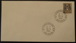 S214 Cachet Temporaire Strasbourg 67 Bas Rhin Libération 29 Novembre 1994 - Manual Postmarks