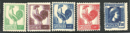 (*) Double Impression. Nos 630b, 631b, 632a, 633c, 639c**. - TB (N°et Cote SM) - Sonstige & Ohne Zuordnung