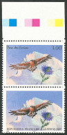 **  Aigle Royal, Légende Et Faciale Supérieure Absentes. No 3054a (SM #3042a), En Paire Verticale Bdf Avec Normal, Super - Sonstige & Ohne Zuordnung