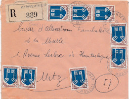 37001# LETTRE FRANCHISE PARTIELLE RECOMMANDE Obl KAPPELKINGER MOSELLE 1967 Pour METZ 57 - Storia Postale